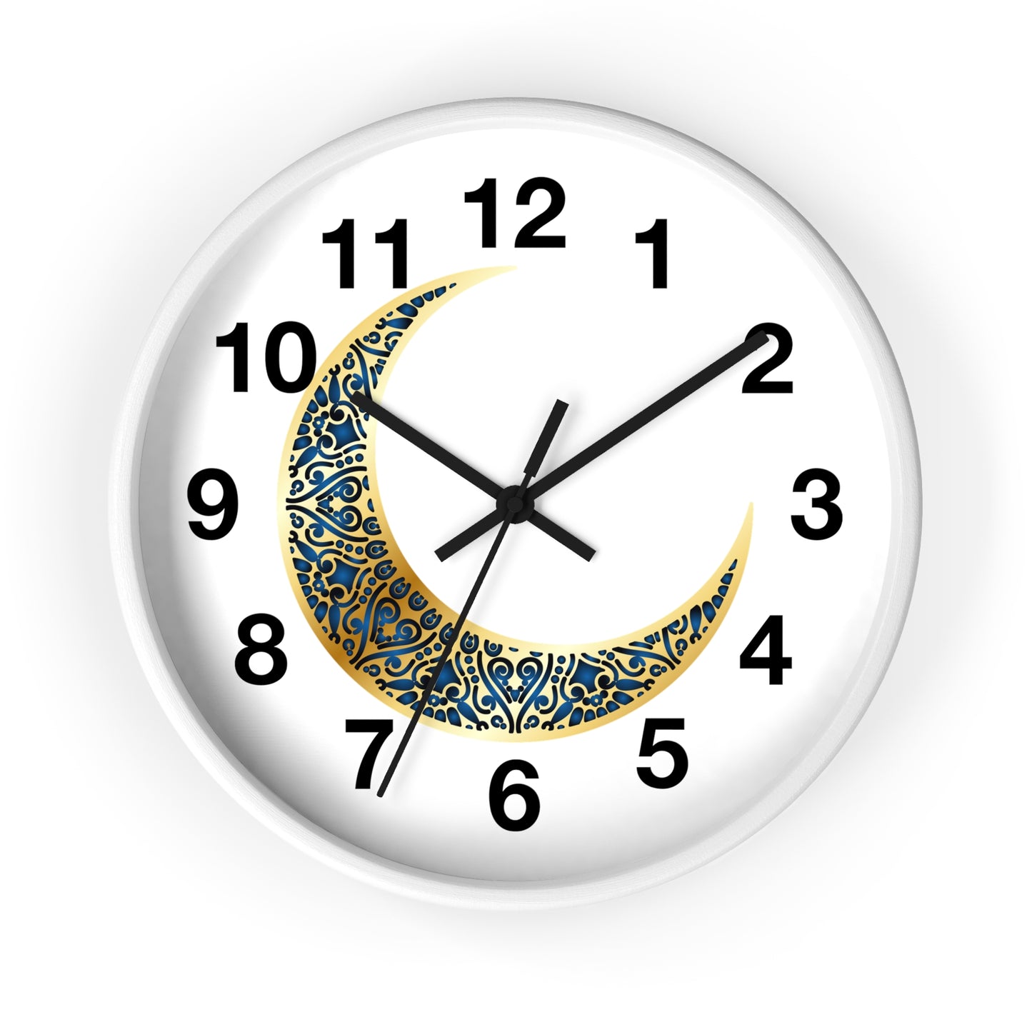 Elegant Boho Moon Phase Wall Clock, Decorative Home Clock, Unique Gift for Home Decor, Wellness, and Spiritual Spaces, Timepiece