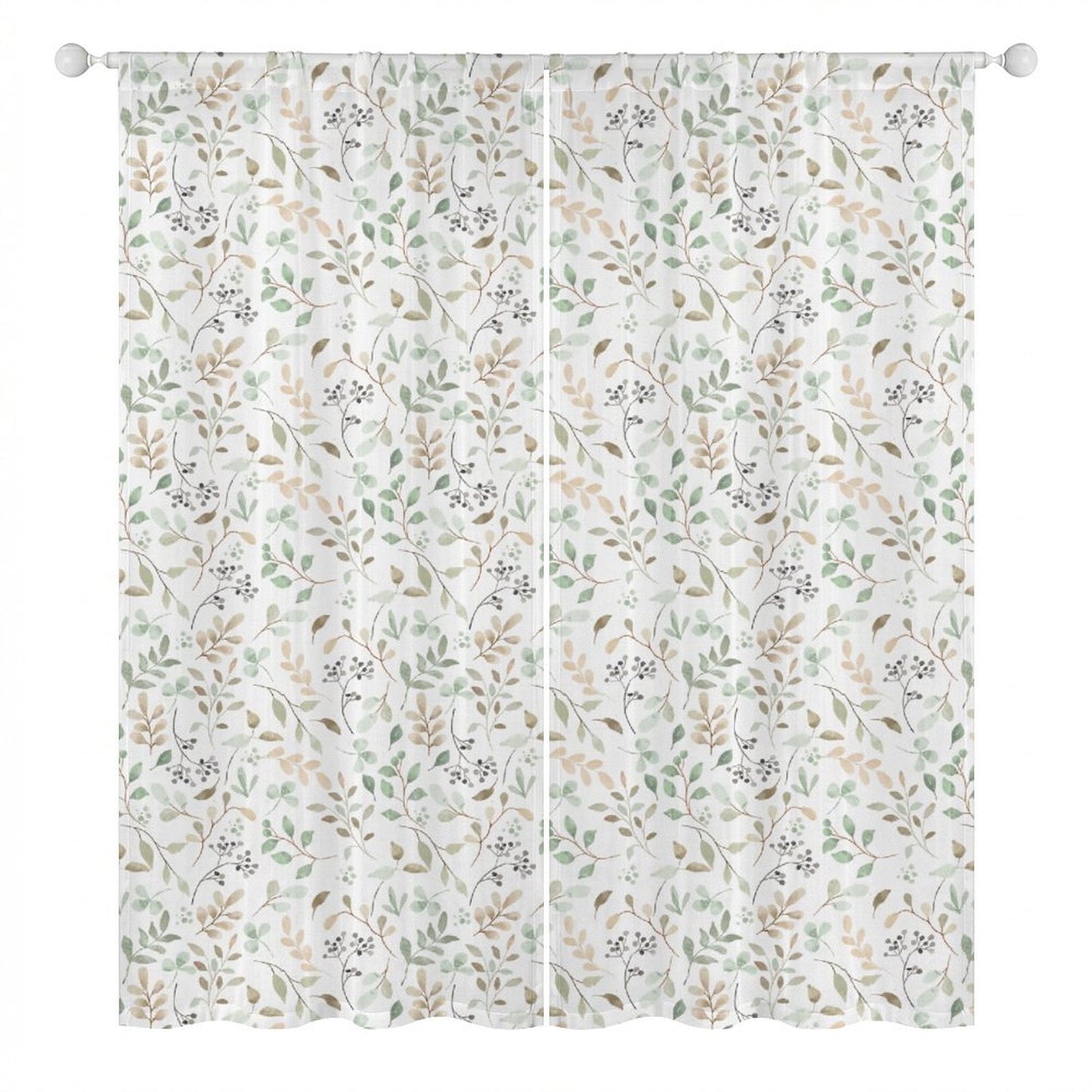 Sheer Curtain Flowers Vines