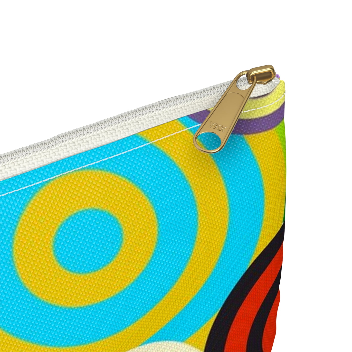 Colorful Circle Accessory Pouch, Fun Travel Organizer, Makeup Bag