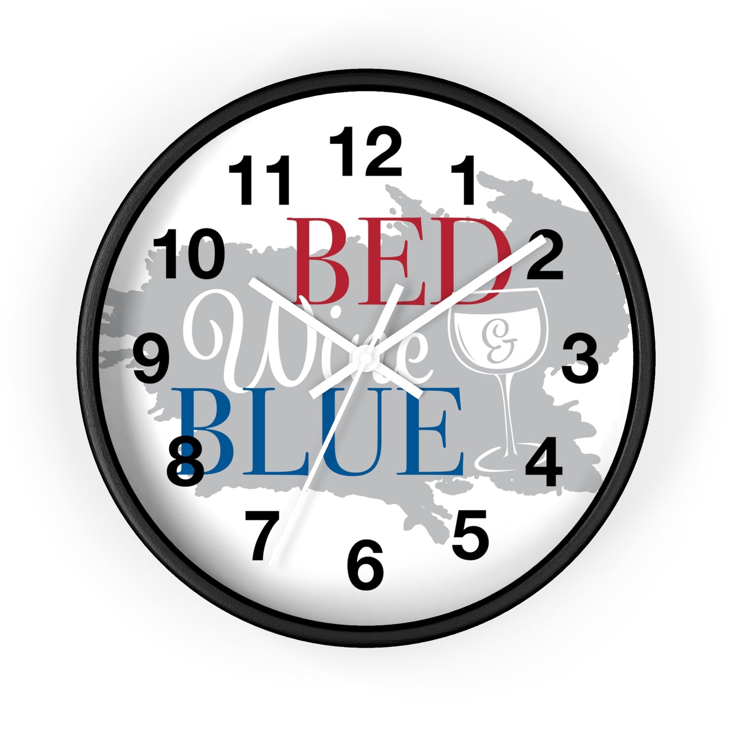 Patriotic Wall Clock - "Bed, White, and Blue" - Home Decor