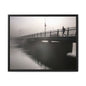 Framed Matte Canvas - Foggy Bridge Black & White Photography