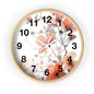 Floral Wall Clock — Soft Orange Blossom Decorative Clock