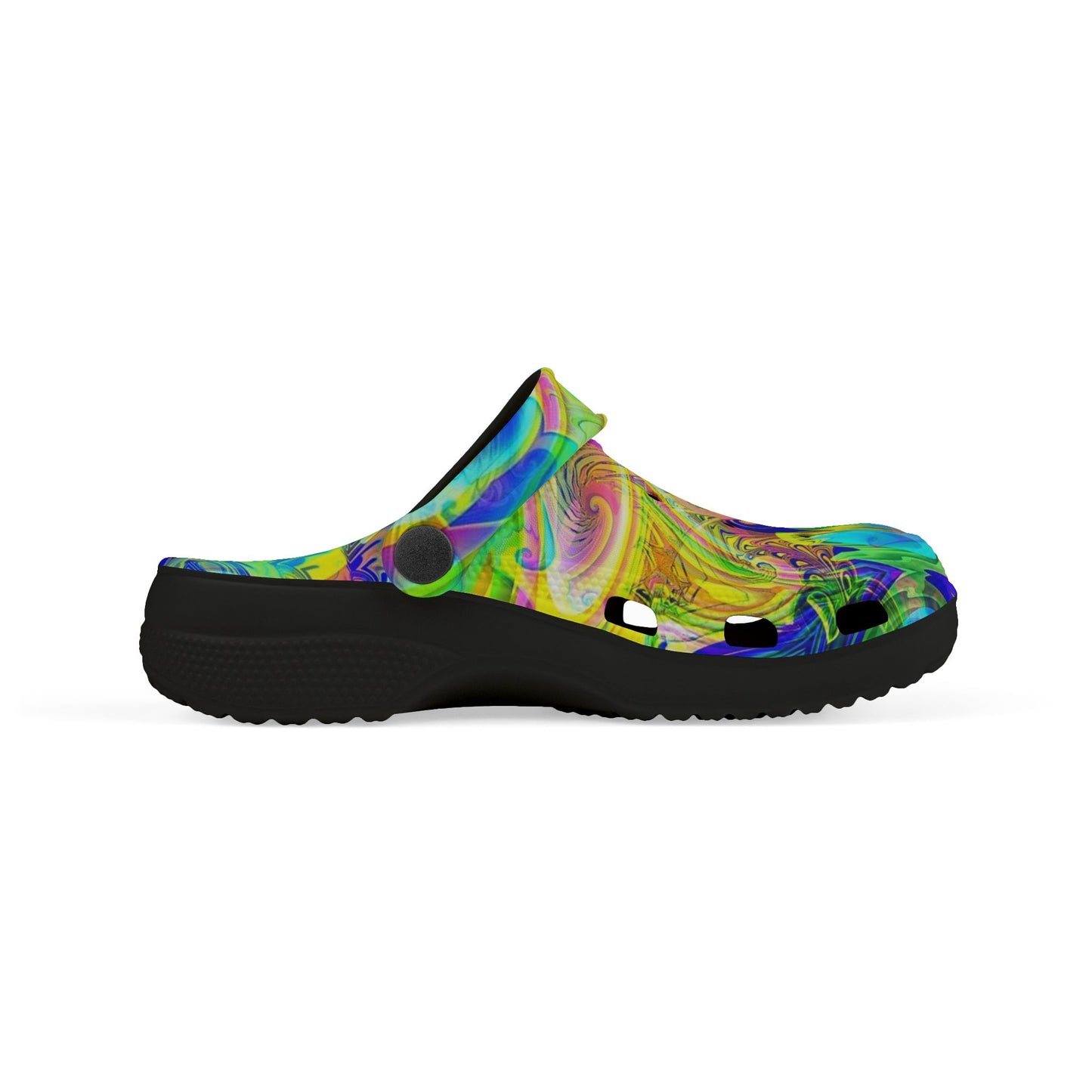 Kids Tie-Dye Swirl EVA Foam Clogs — Colorful Watercolor Slip-On Sandals