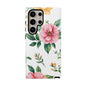 Floral Tough Phone Case — Pink Peony Protective Phone Cover