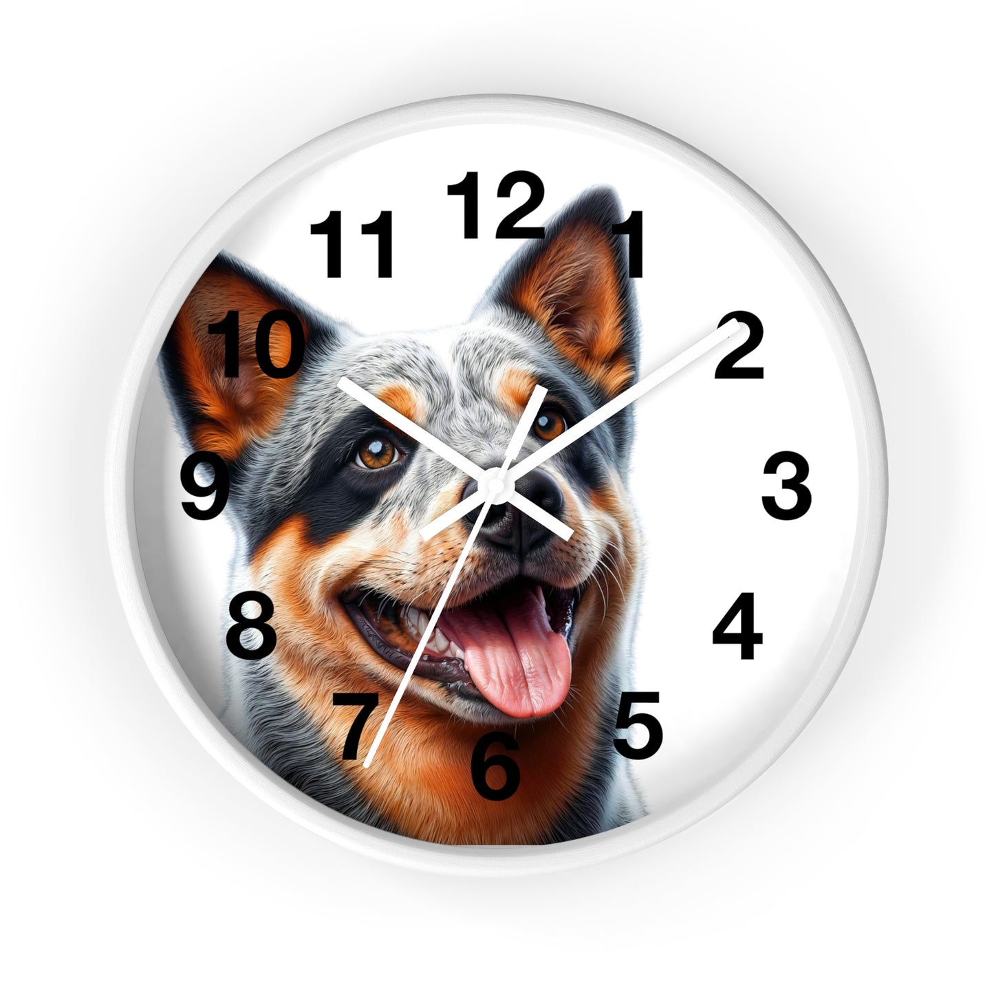 Australian Cattle Dog Wall Clock — Happy Blue Heeler Pet Decor