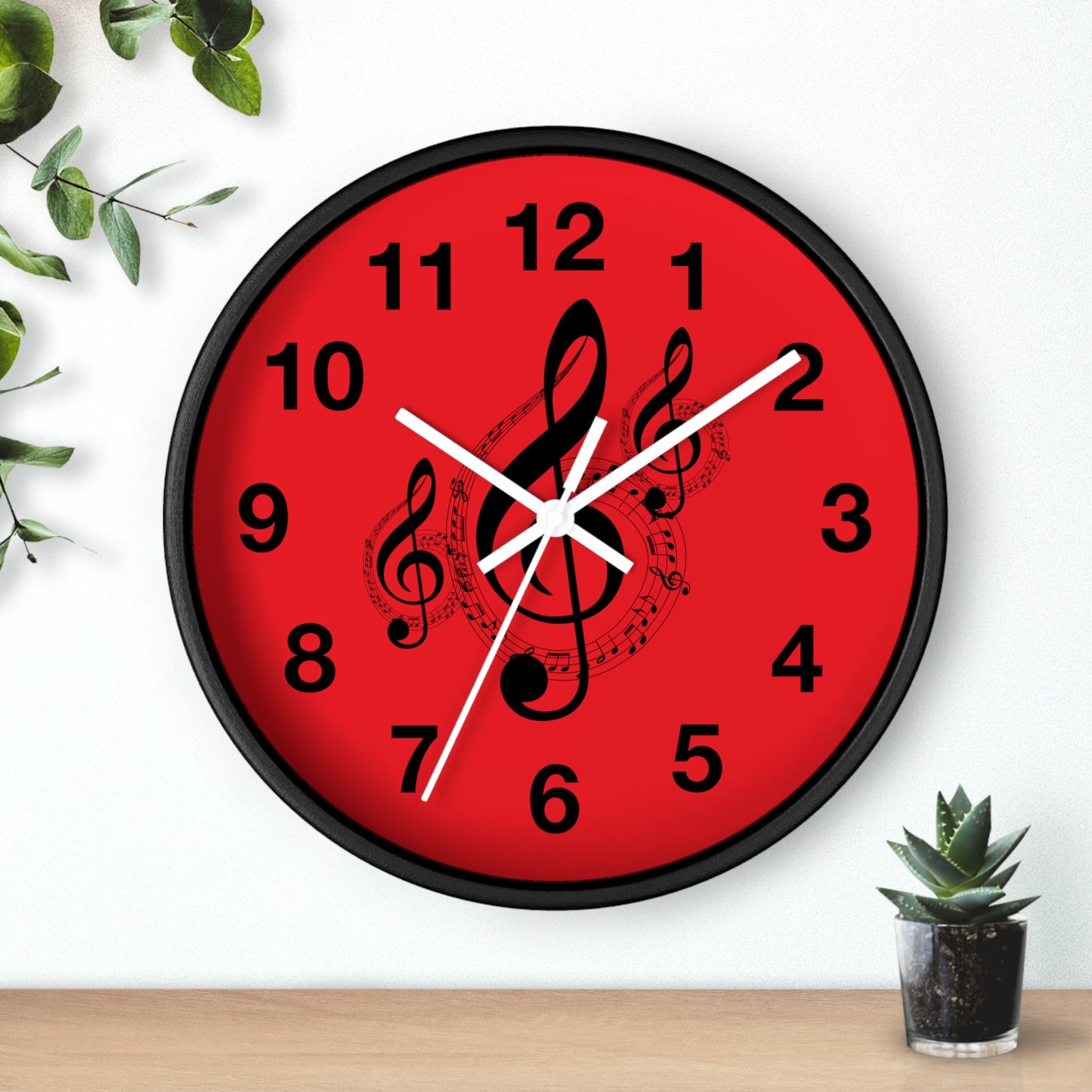 Musical Note Wall Clock - Perfect for Music Lovers, Gift for Musicians