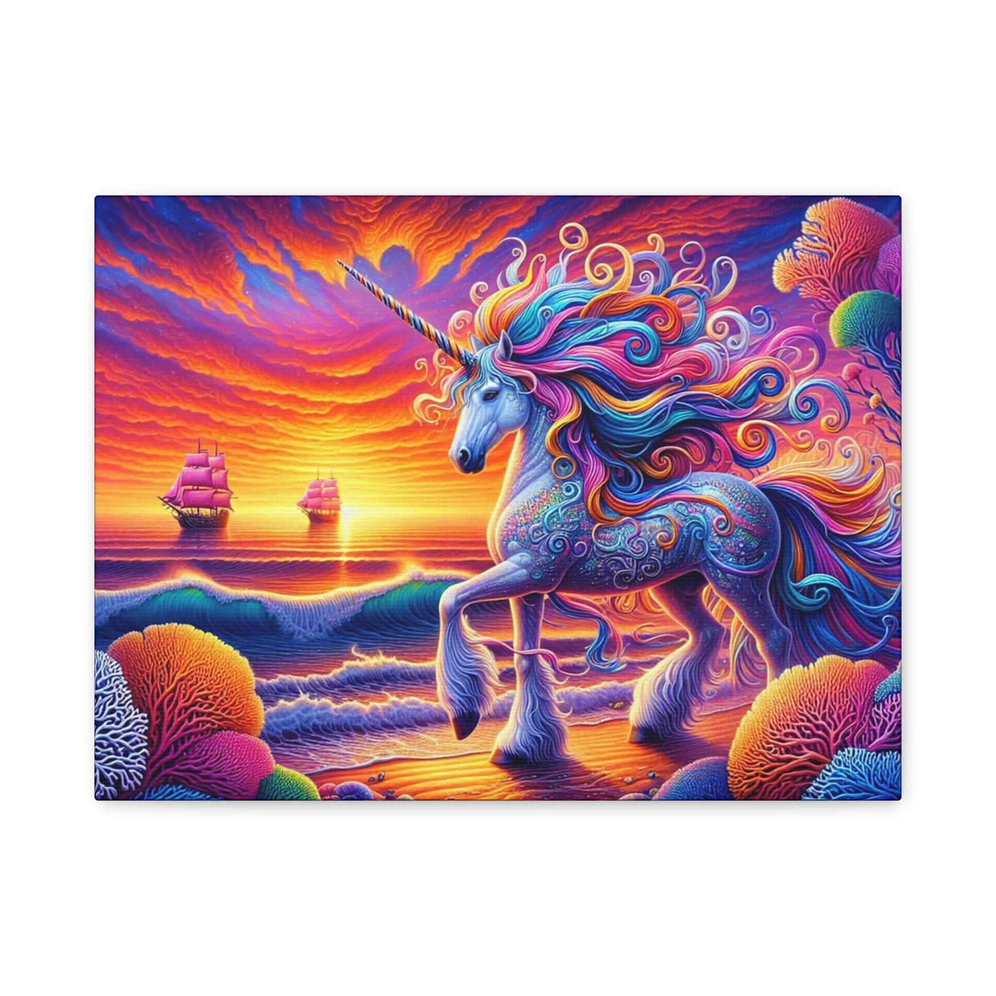 Matte Canvas, Stretched, 1.25"  Unicorn