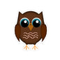Cute Brown Owl Kiss-Cut Stickers, Fun Laptop Decals