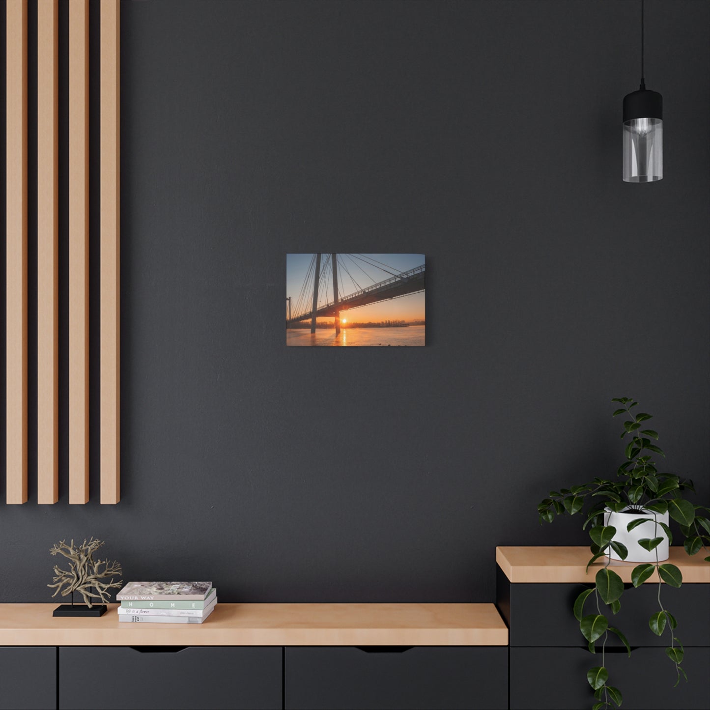 Sunrise Bridge Canvas Wall Art — Matte Stretched Canvas