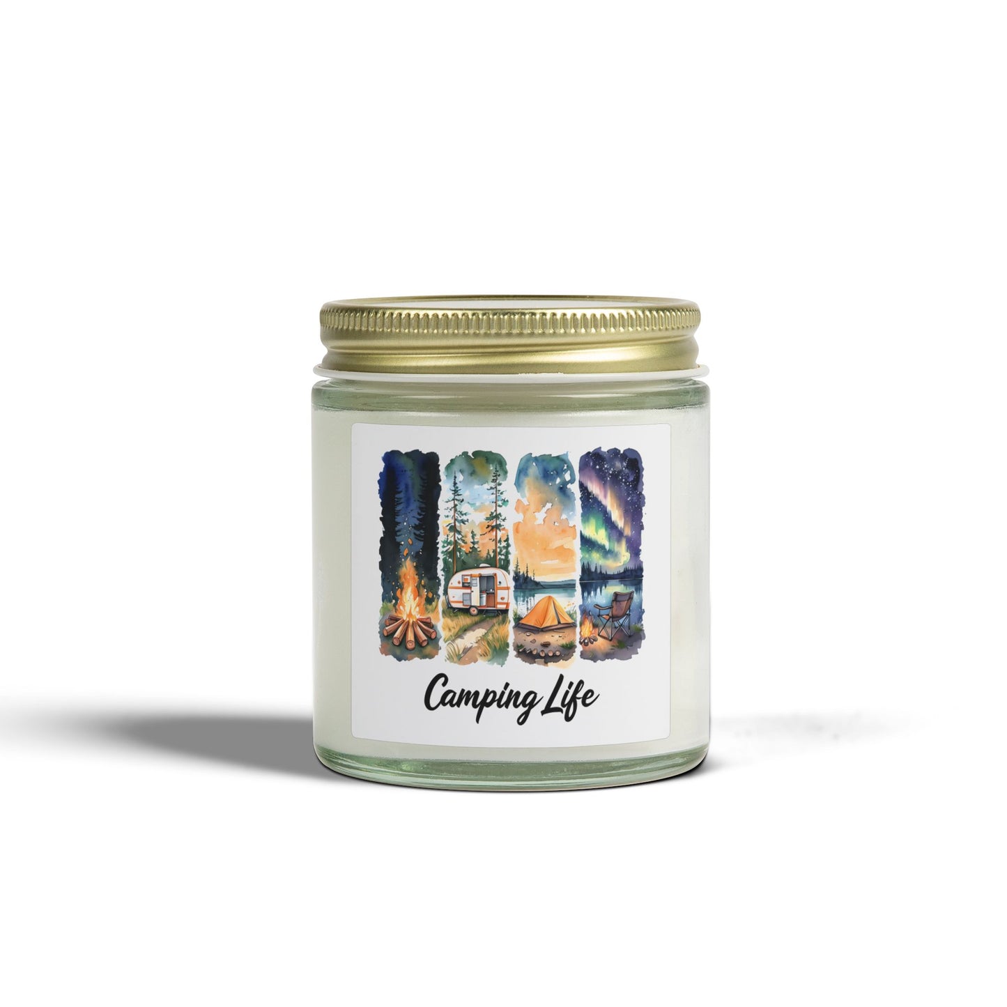 Coconut Apricot Scented Candle — Camping Life 4oz/9oz