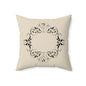 Elegant Floral Decorative Pillow, Modern Home Accent, Cozy Throw Cushion, Gift for Her, Wedding Decor, Boho Style Pillow