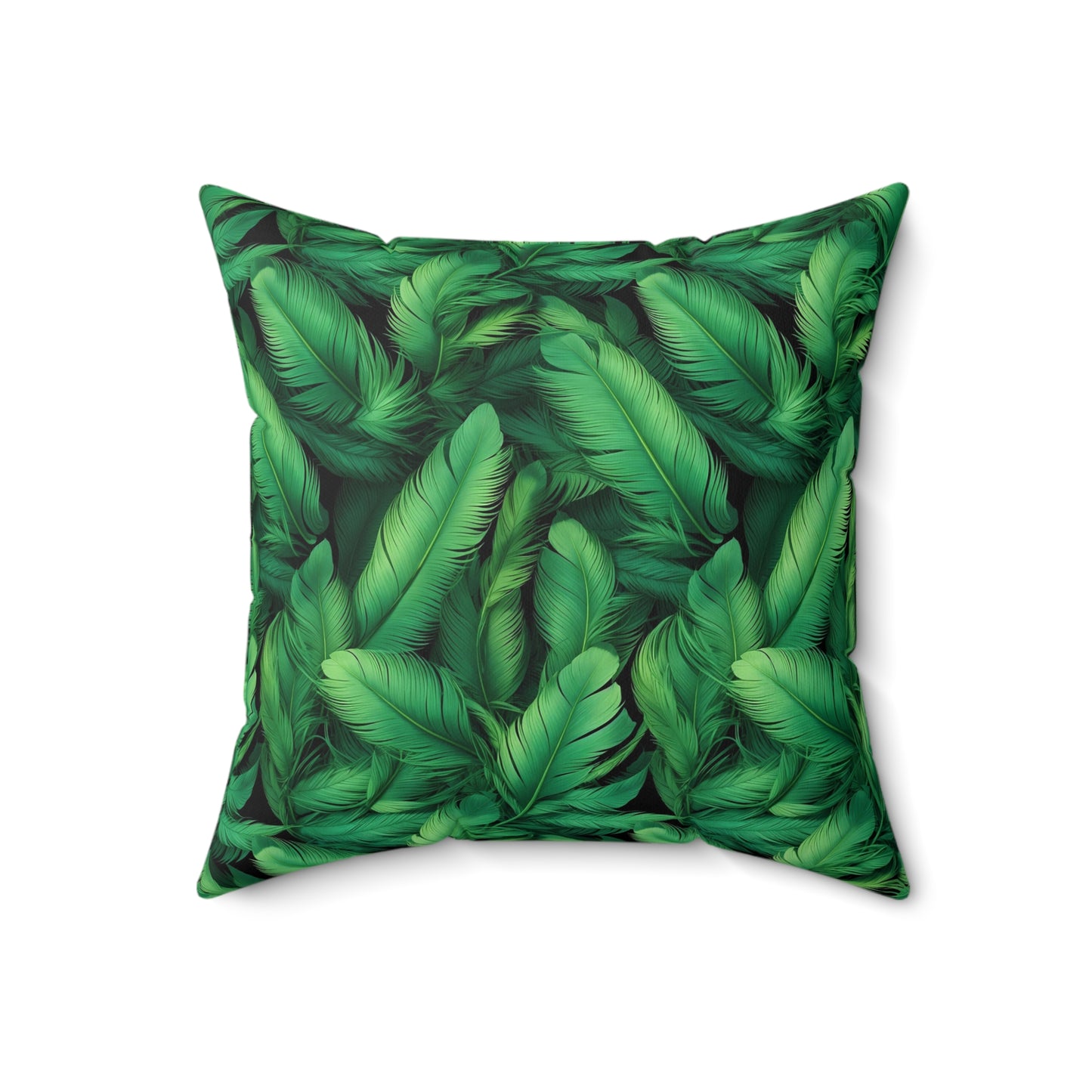 Tropical Leaf Pillow, Green Botanical Cushion, Home Decor, Boho Accent, Gift for Nature Lovers, Living Room Soft Furnishings