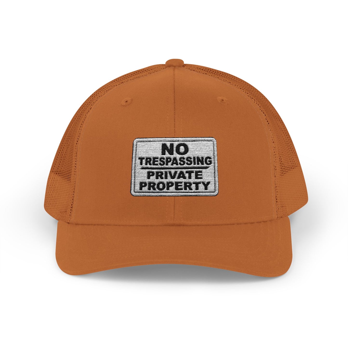 No Trespassing Snapback Trucker Cap, Outdoor Adventure Hat, Unique Gift for him, Summer Casual Style, Trendy Accessory