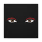 Red Lashes Wall Art Canvas — Glam Eyes Makeup Decor