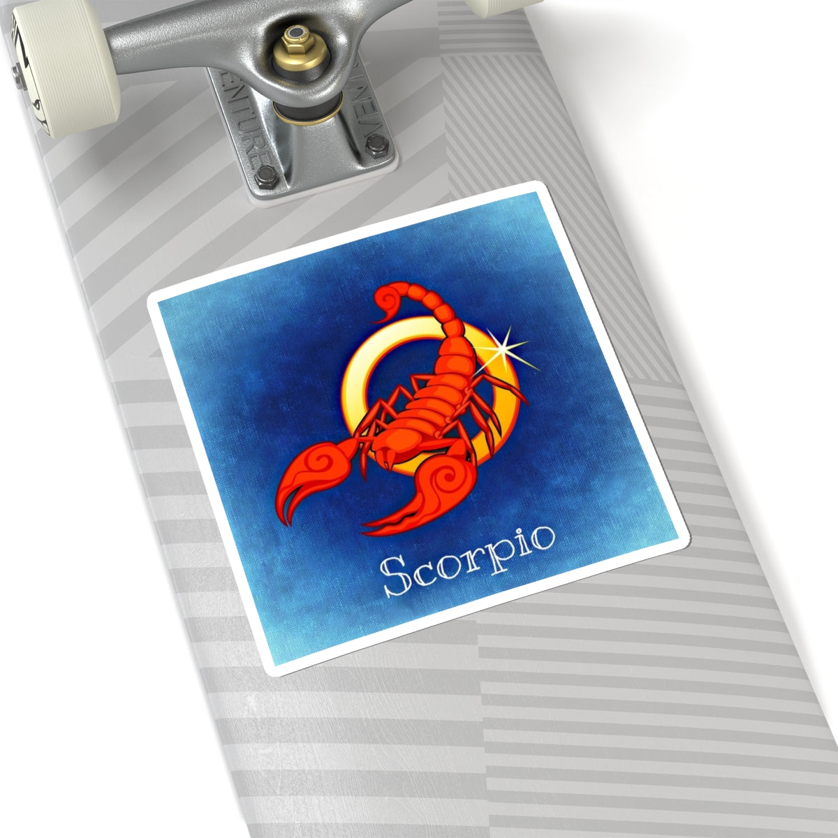 Scorpio Kiss-Cut Zodiac Sticker — Red Scorpion Constellation Design