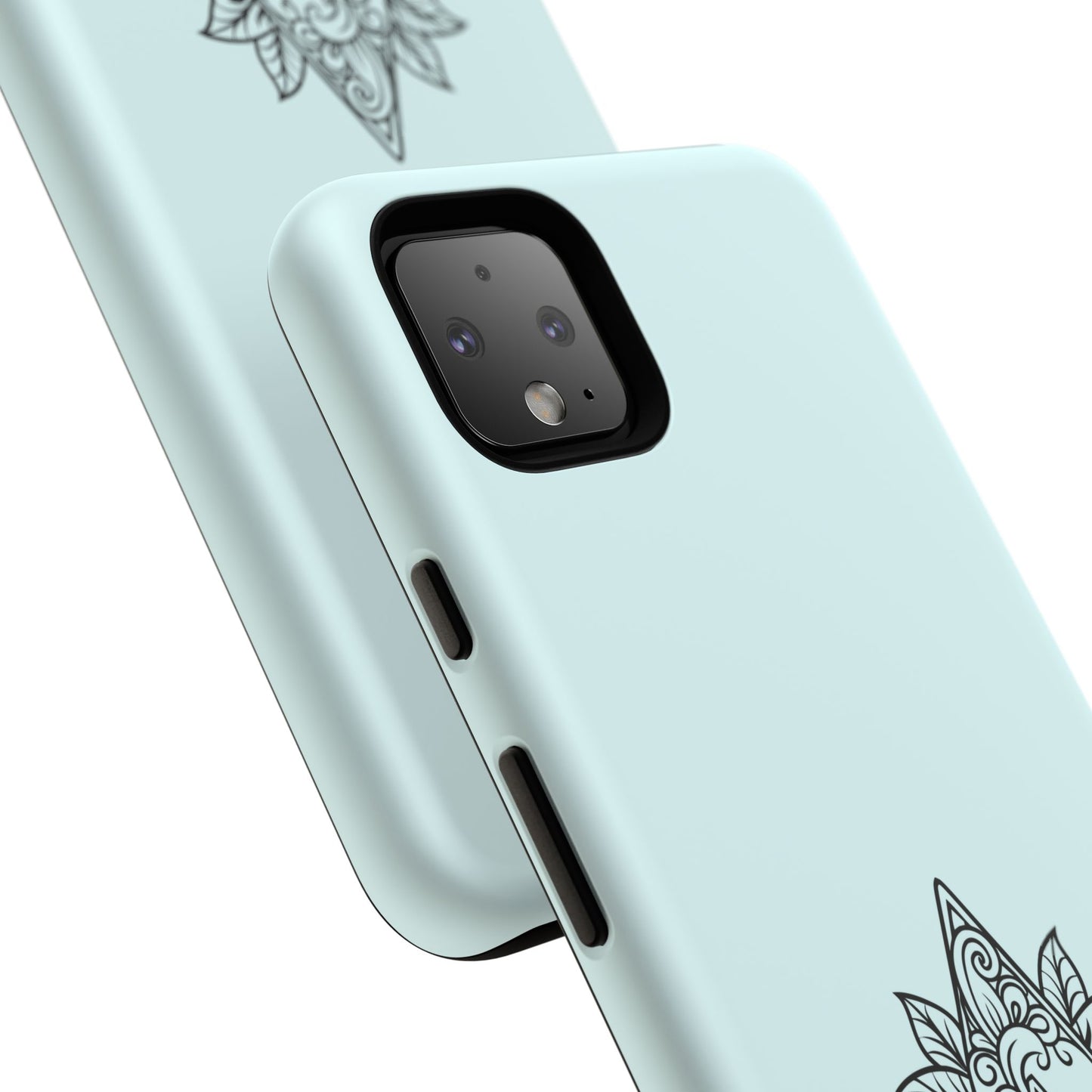 Personalized Tough Phone Case, Floral Monogram Cell Phone Cover, Custom Protective Case, Unique Gift, Birthday, Graduation