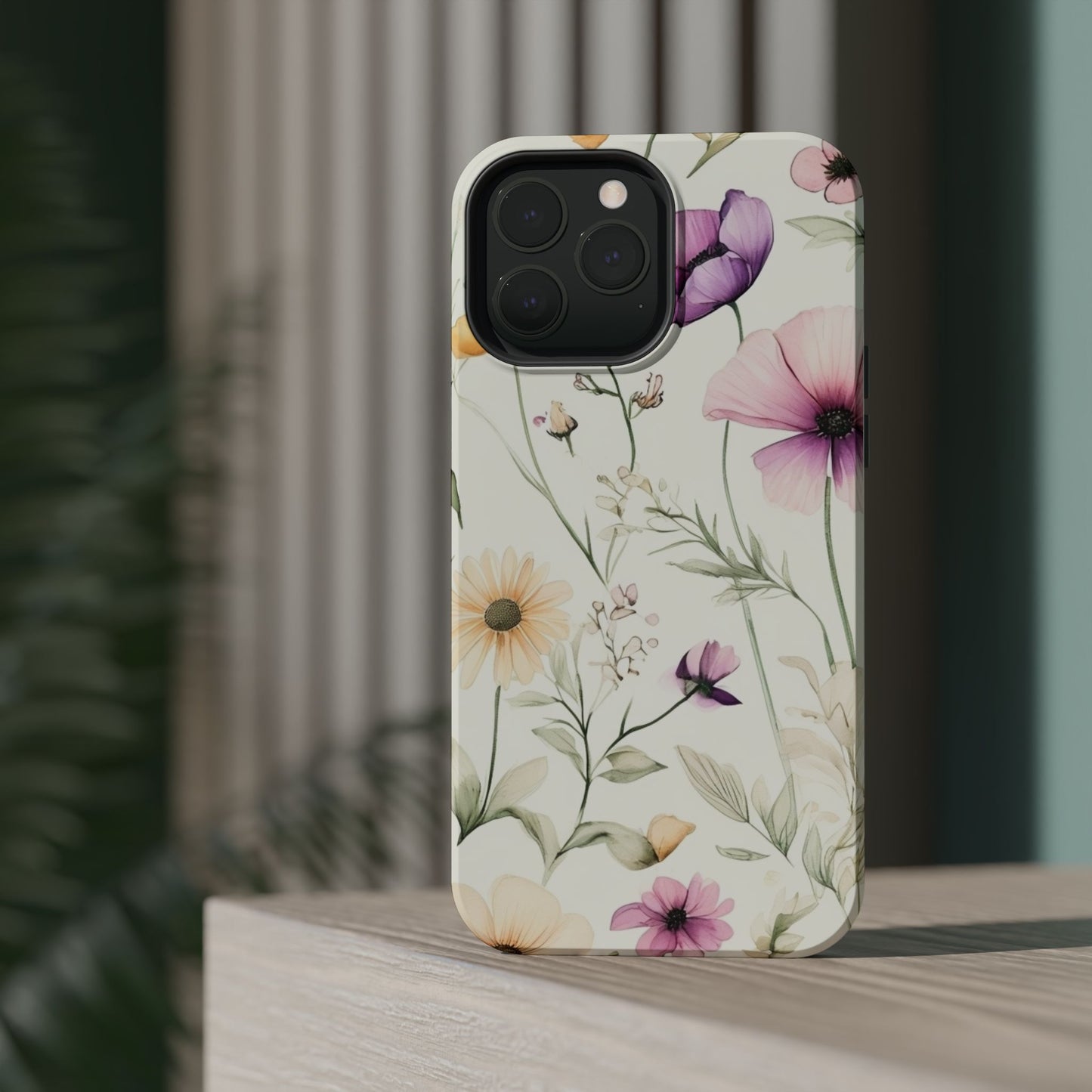 Floral Watercolor Magnetic Impact-Resistant Phone Case