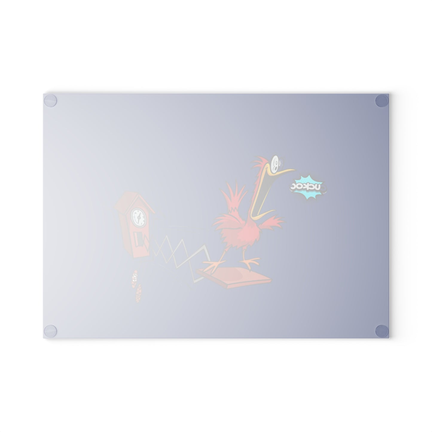 Whimsical Bird Glass Cutting Board