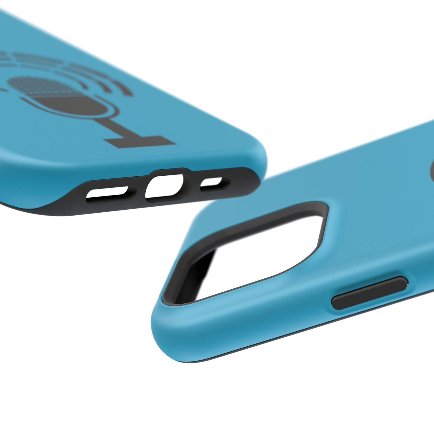 Phone Case — Retro Microphone Podcast Design, Magnetic Impact-Resistant