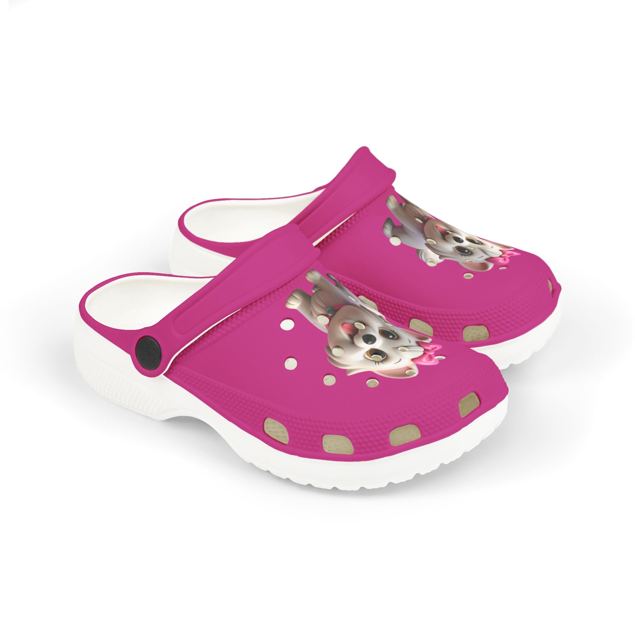 Kids Pink Puppy Clogs — Cute Dog EVA Foam Slip-On Shoes for Toddlers