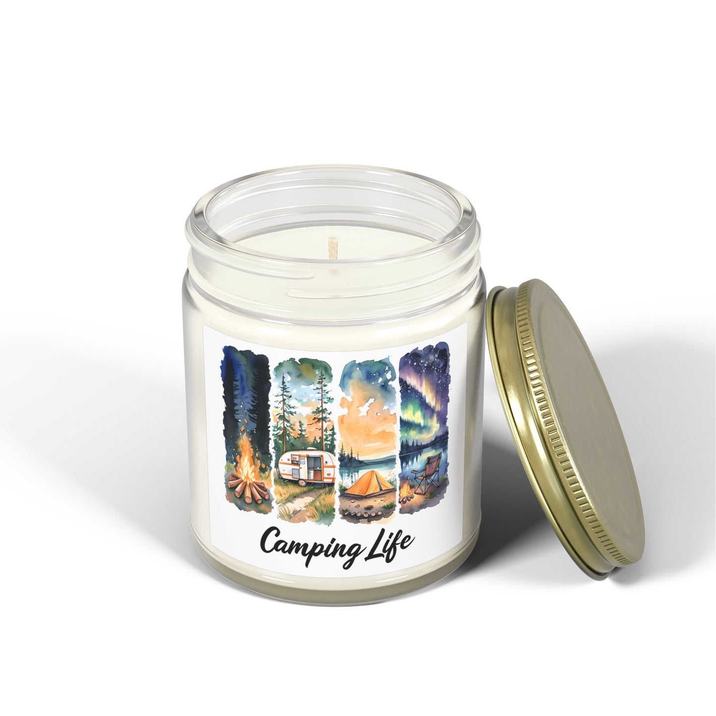 Coconut Apricot Scented Candle — Camping Life 4oz/9oz