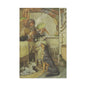 Vintage Cottage Animal Illustration Matte Canvas Print