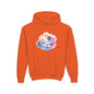 Kids' Cozy Rainbow Kitten Hoodie — Cute Sleeping Cat Youth Sweatshirt