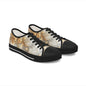 Gold Marble Women's Low Top Sneakers — Abstract Metallic Swirl Casual Shoes