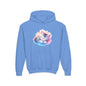 Kids' Cozy Rainbow Kitten Hoodie — Cute Sleeping Cat Youth Sweatshirt