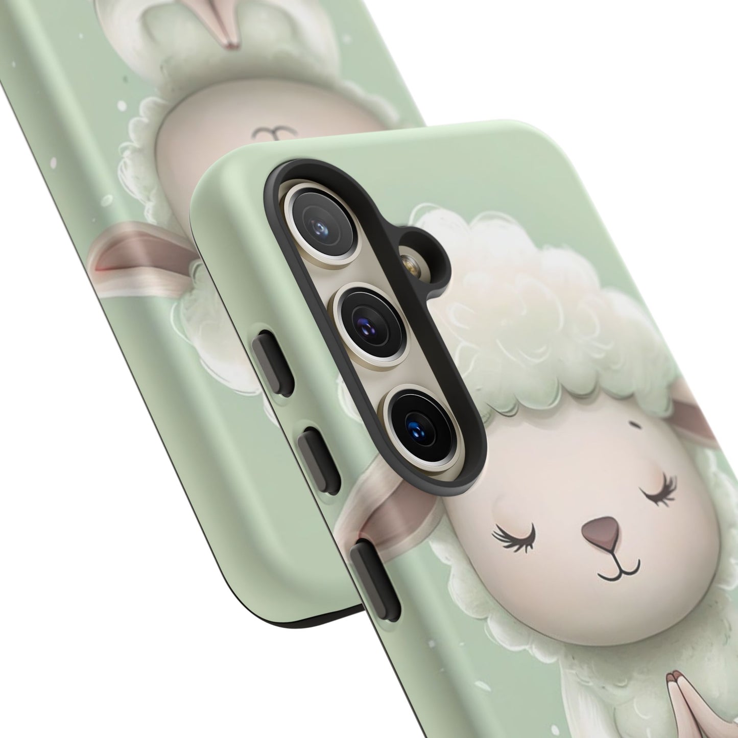 Meditating Lamb Phone Case — Cute Pastel Protective iPhone Cover