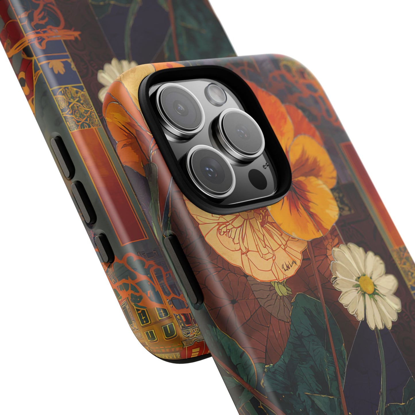 Floral Pansy Tough Phone Case — Vintage Botanical Protection