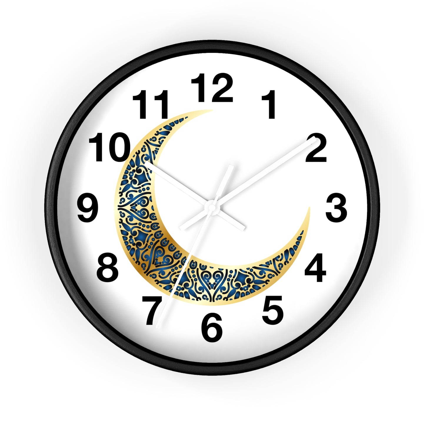 Elegant Boho Moon Phase Wall Clock, Decorative Home Clock, Unique Gift for Home Decor, Wellness, and Spiritual Spaces, Timepiece