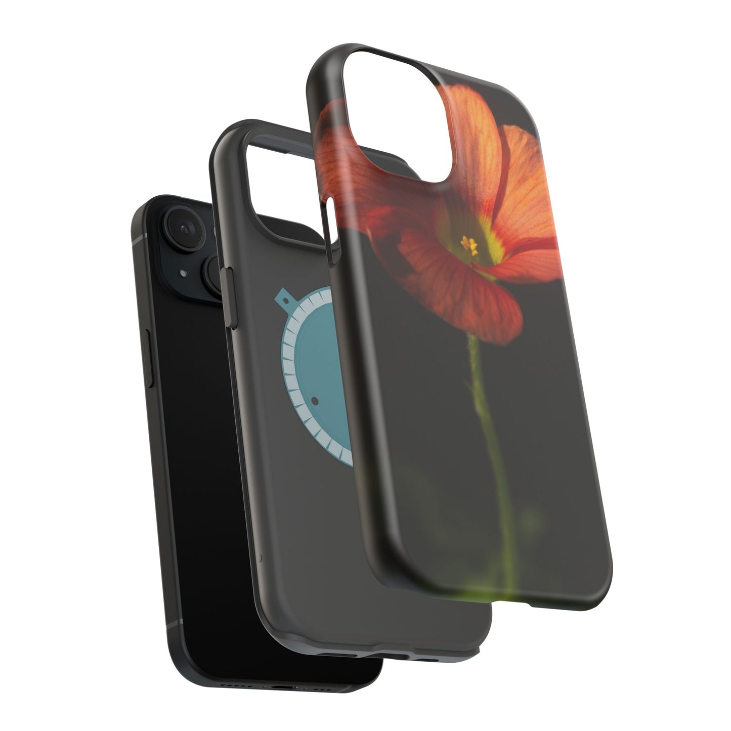 Poppy Bloom Magnetic Impact Phone Case — Slim Protective Floral Design