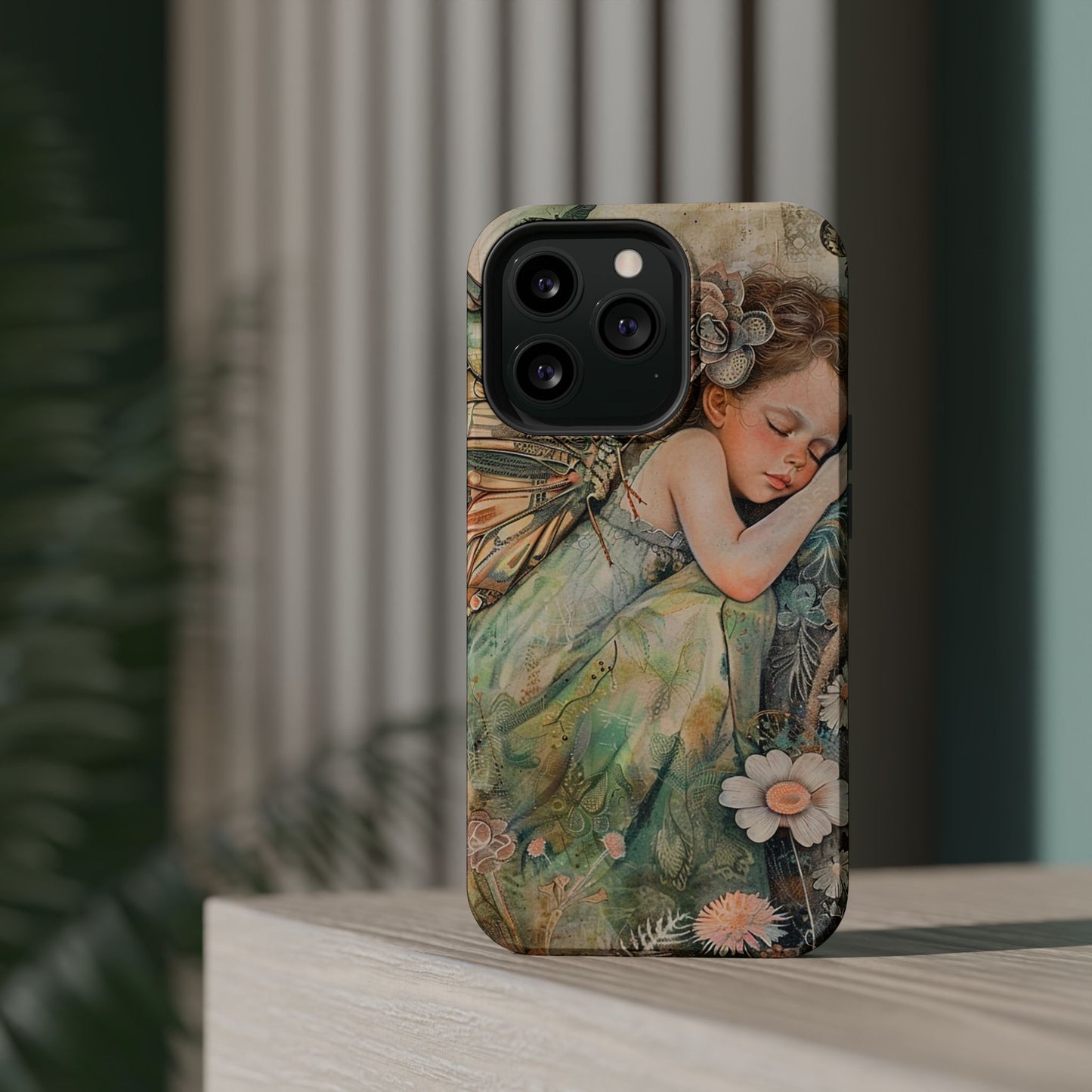Fairy Sleeping Phone Case — Magnetic Impact-Resistant iPhone Cover