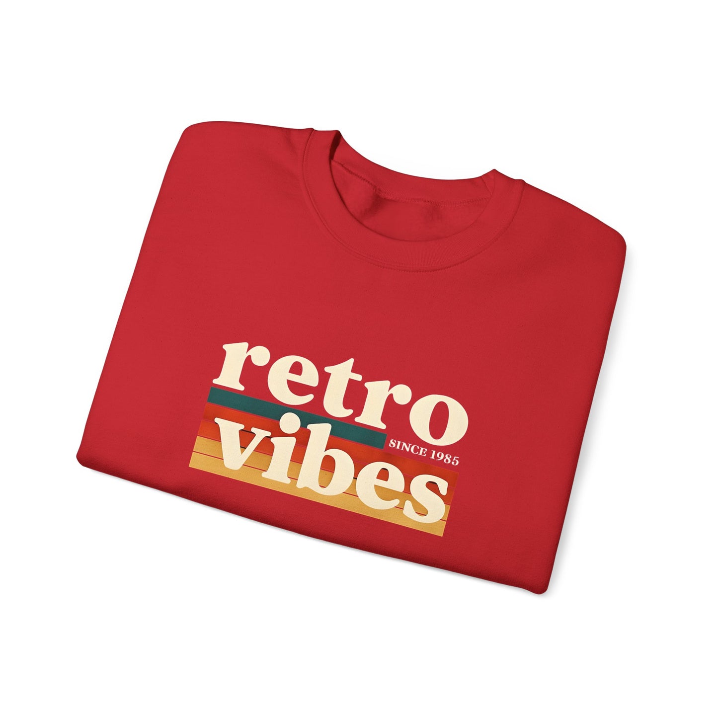 Retro Vibes Crewneck Sweatshirt, Unisex Vintage Style, Cozy Fall Fashion, Gift for Music Lovers, Chill Weekend Wear