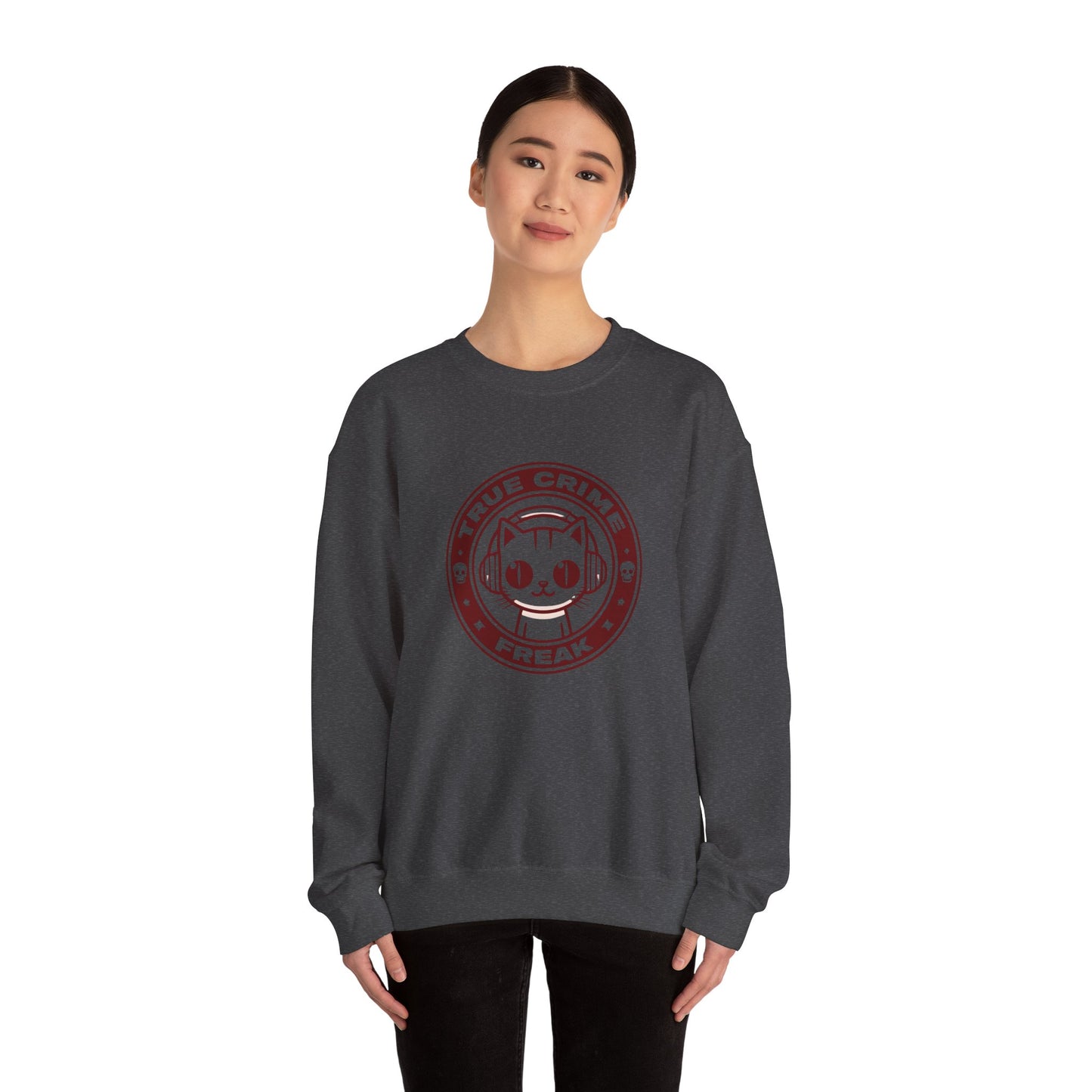 True Crime Freak Cat Crewneck Sweatshirt