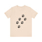Paw Print Short Sleeve Tee | Unisex Animal Lover Shirt, Pet Owner Gift, Casual Wear, Gifts for Dog Lovers, Comfortable T-Shirt