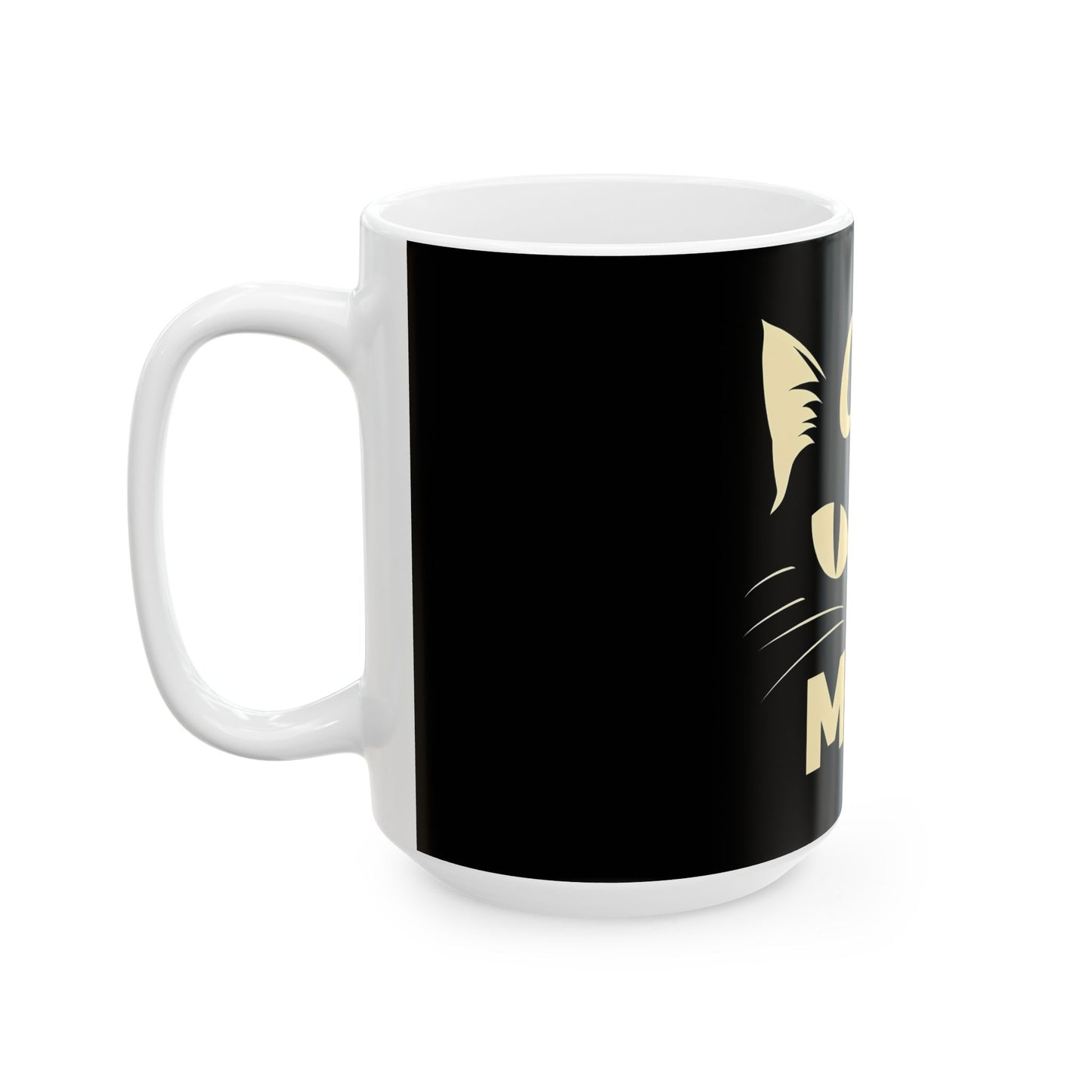 Cat Mom Coffee Mug – Black Ceramic 11oz/15oz