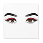 Red Lashes Wall Art Canvas — Glam Eyes Makeup Decor