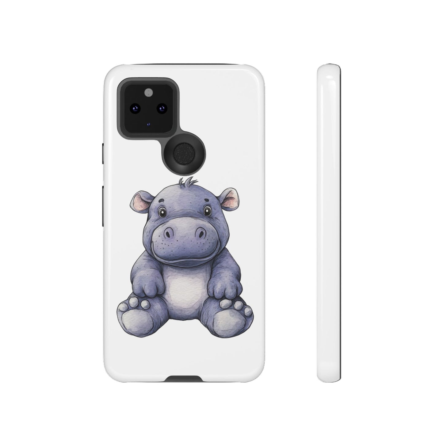 Cute Hippo Phone Case, Unique Tough Cases, Animal Lover Gift, Cute Animal Design, Baby Animal Phone Accessory