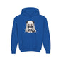 Cute Anime Girl & Puppy Youth Hoodie — Kawaii Kids Pullover for Anime Fans