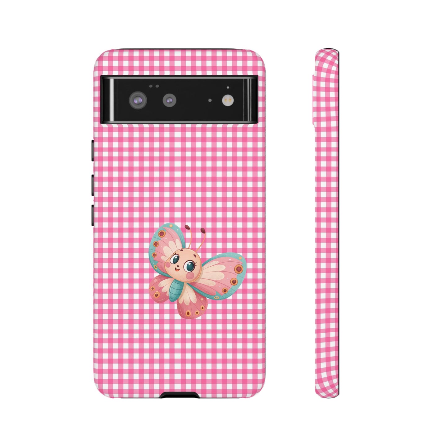 Cute Butterfly Phone Case, Tough Cases, Floral Phone Accessory, Gift for Her, Spring Fashion, Kids' Birthday Present, Pastel Aesthetic