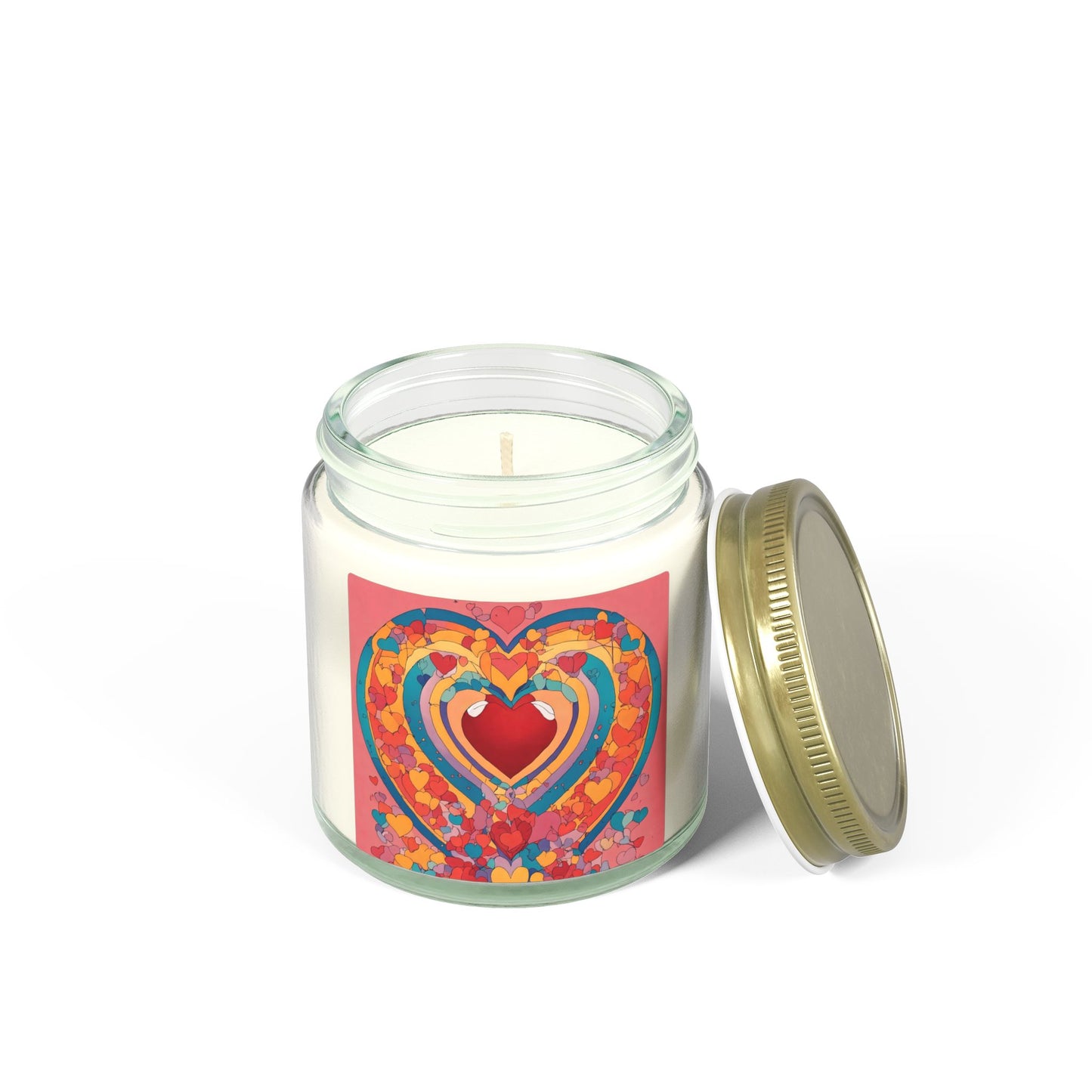 Heart Art Scented Candle – Coconut Apricot Wax (4oz & 9oz)