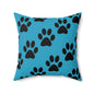 Pet Lover's Decorative Pillow, Dog Paw Print Accent Cushion, Cozy Pet Themed Home Decor, Gift for Dog Owners, Animal Lover's Pillow