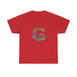 Floral Initial Unisex Tee - Personalized Gift, Casual Summer Wear, Birthday Present, Eco-Friendly Tee, Customizable Clothing