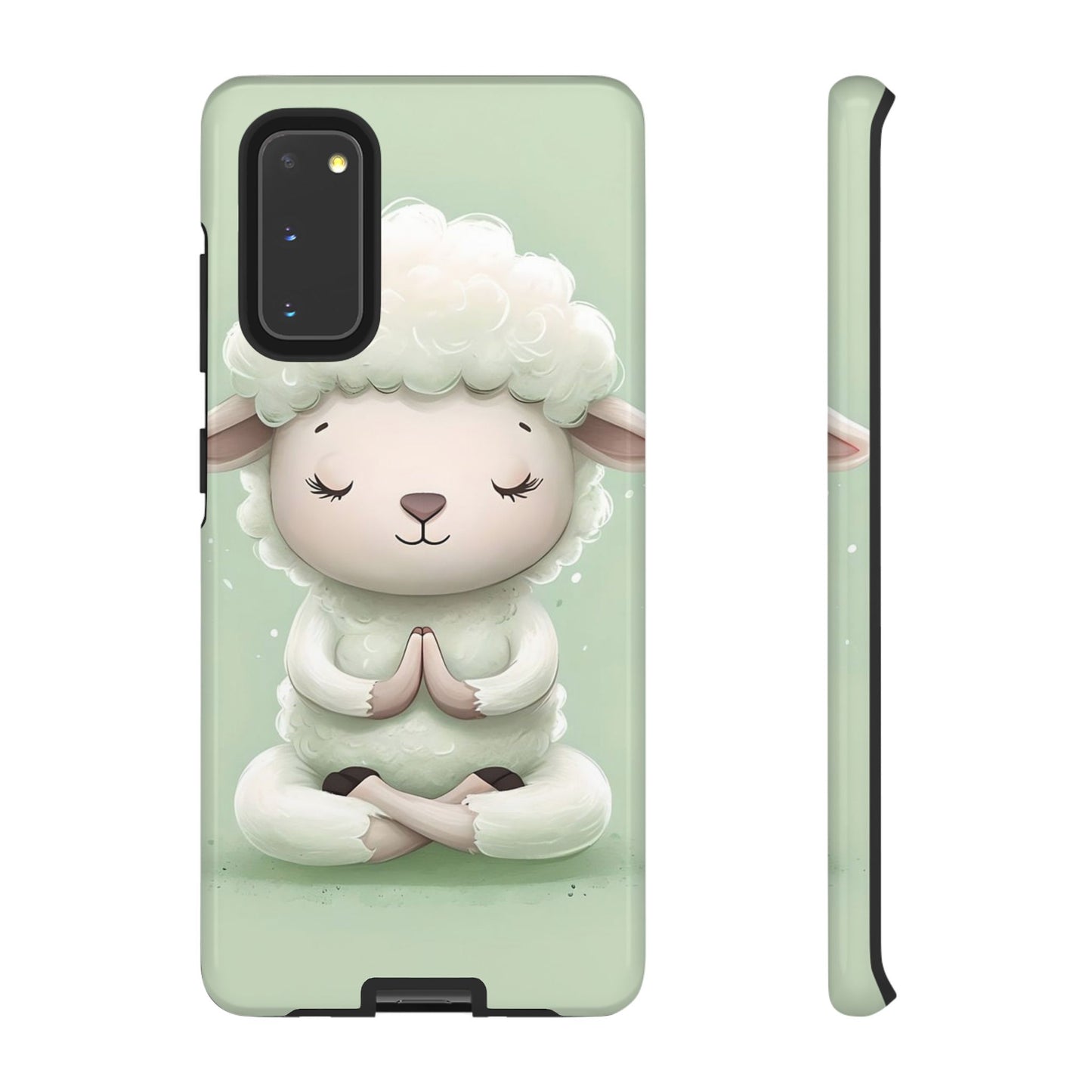 Meditating Lamb Phone Case — Cute Pastel Protective iPhone Cover