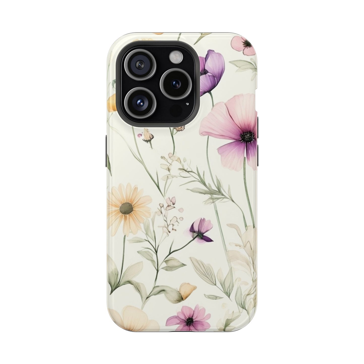 Floral Watercolor Magnetic Impact-Resistant Phone Case