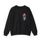 Crewneck Sweatshirt — "Furkin' Fabulous" Cute Black Cat in Pink Hat & Scarf