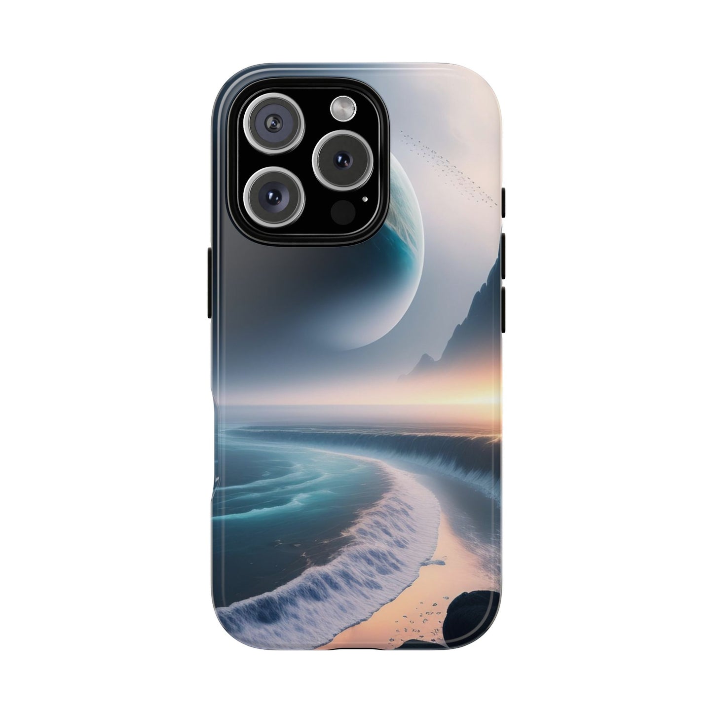 Galaxy Ocean Phone Case — Surreal Planet Beach Tough Case