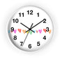 Rainbow Hand-Drawn Hearts Wall Clock | Colorful Heart Line Clock